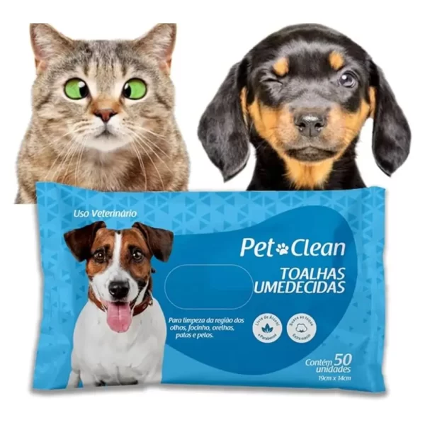 Pet Clean Wet Wipes for Dogs and Cats – Kit with 3 Packs (150 Wipes Total) - Imagem 2