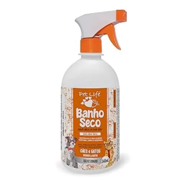Pet Life Dry Bath Spray for Dogs & Cats – 540ml