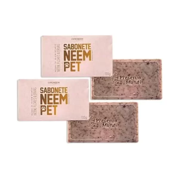 Kit of 2 Neem Pet Soaps – Natural Flea & Tick Repellent for Dogs